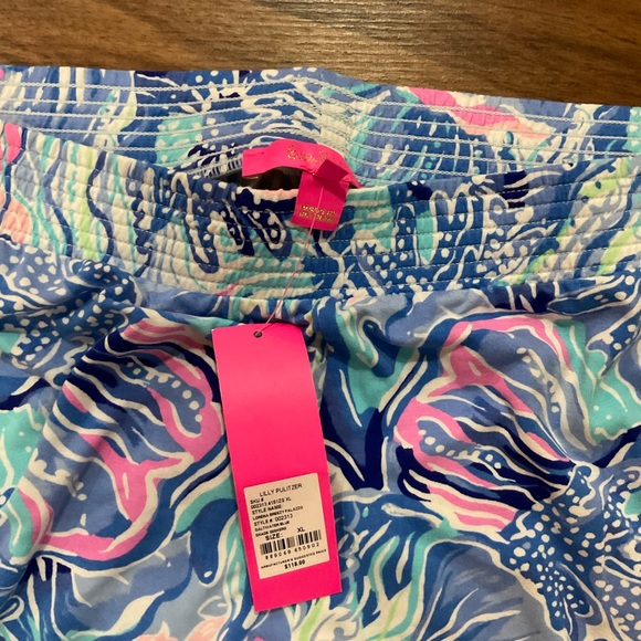 NWT Lilly Pulitzer Lorena Breezy Palazzo Pant - Saltwater Blue Shade Seekers -XL - Picture 3 of 4